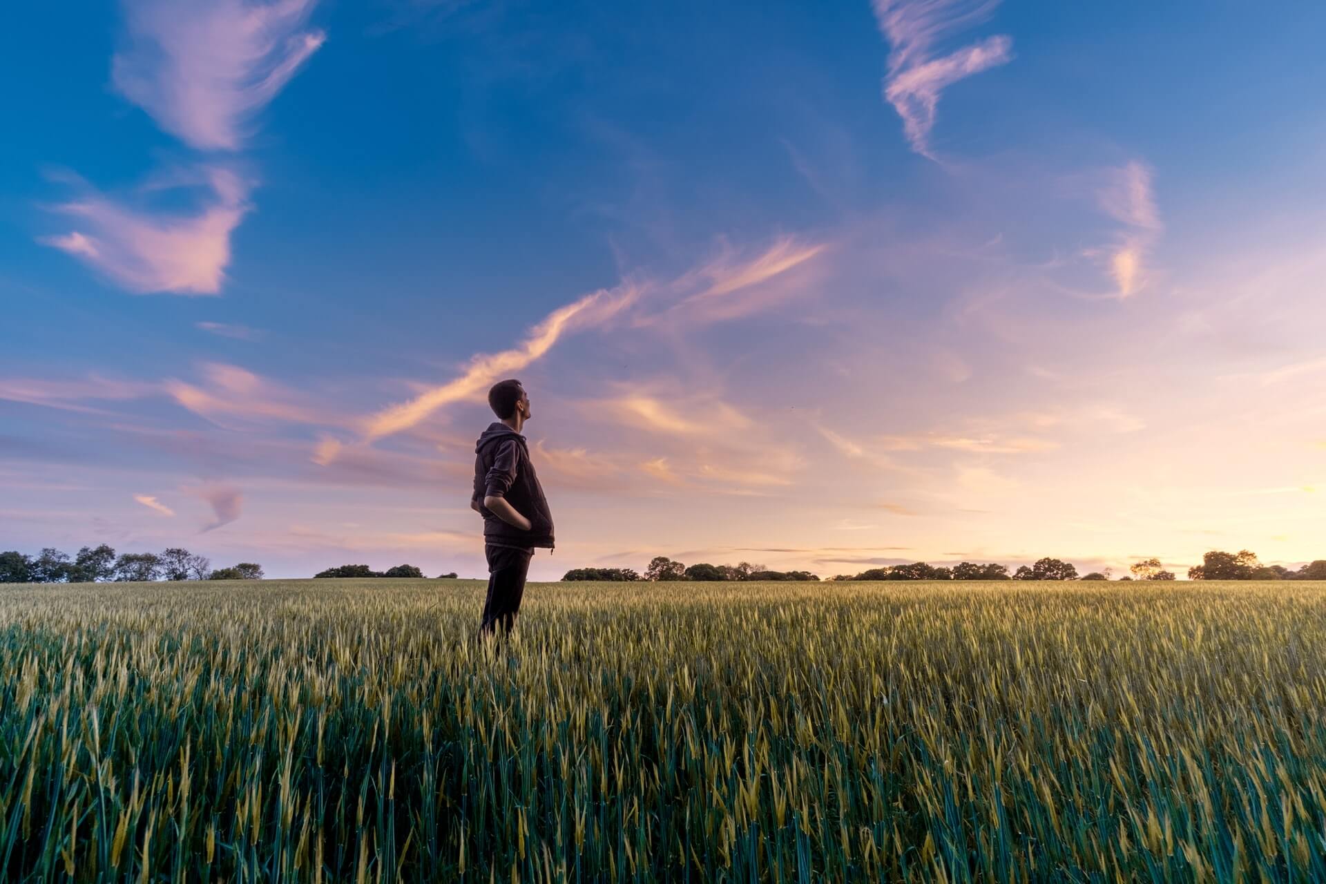 Farmer in field